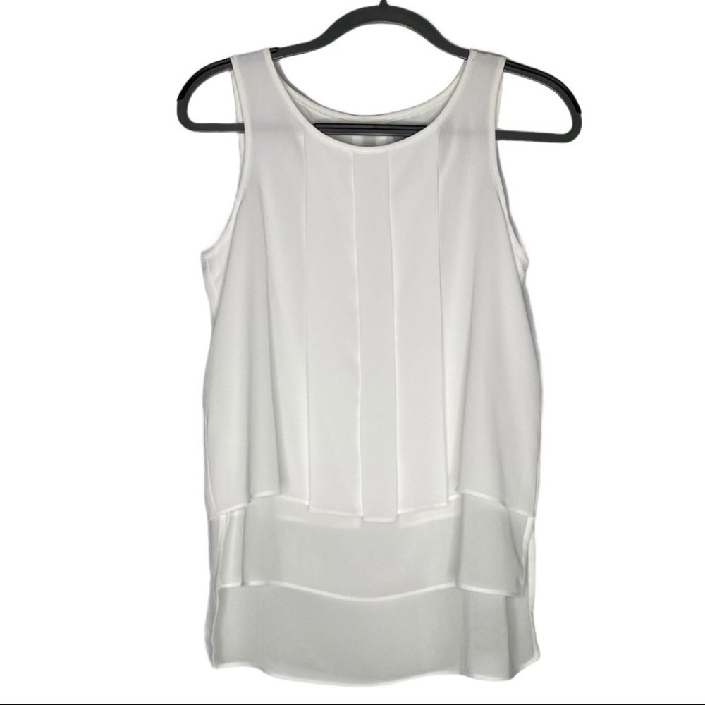 HD In Paris white sheath blouse size 2